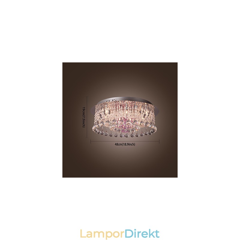 Lyxig Kristallkrona Med 12 Lampor Louis Design