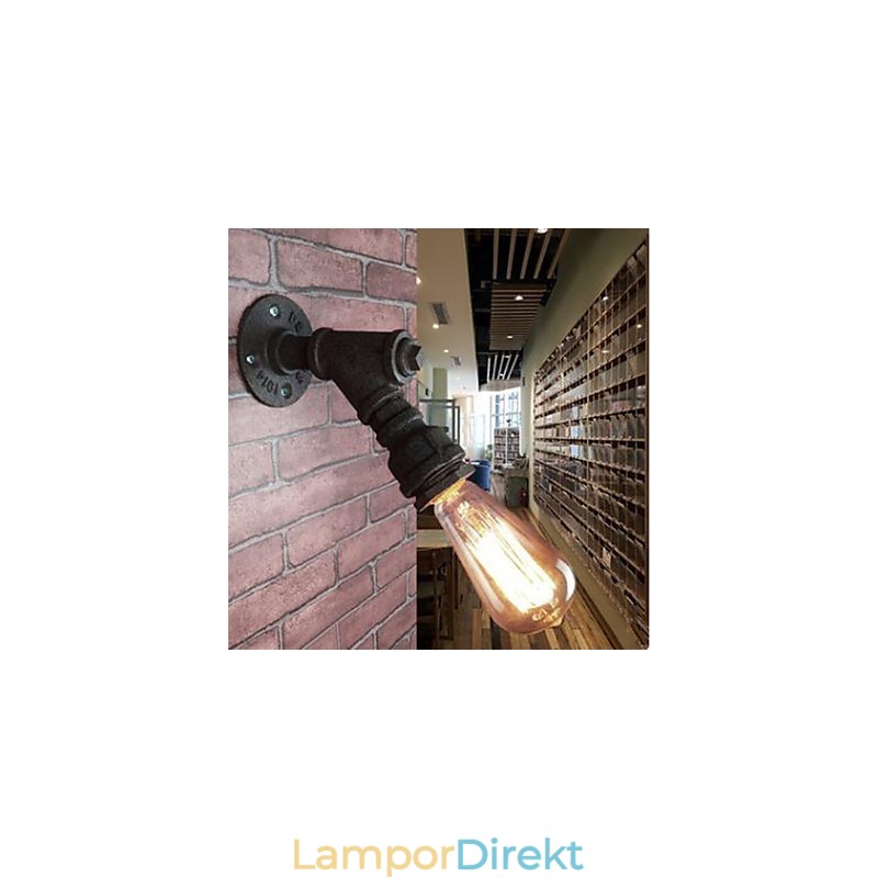 Rustik Lodge Målningsfunktion För Arc Ambient Light Wall Sconces Wall Light