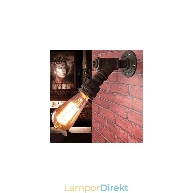 Rustik Lodge Målningsfunktion För Arc Ambient Light Wall Sconces Wall Light