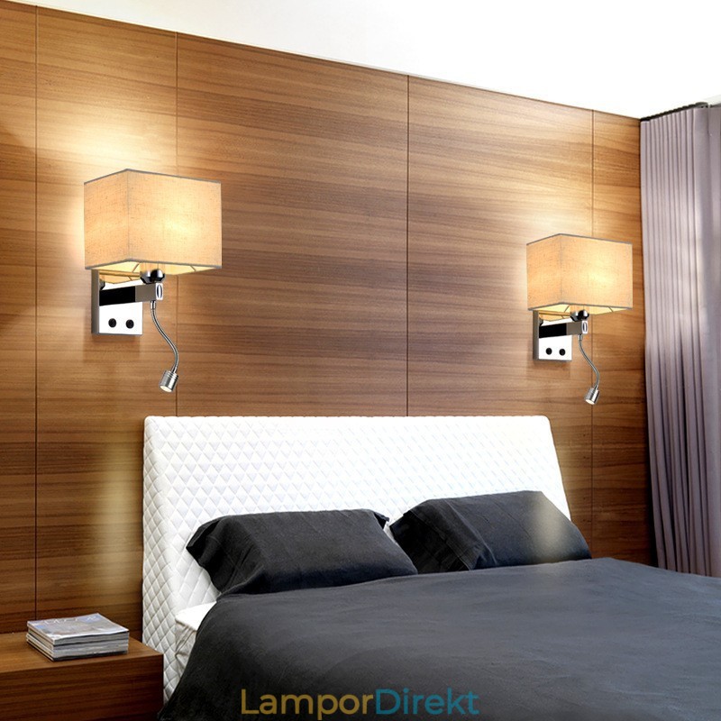 Det Moderna Hotellrummet Läsning Kreativt Tyg Korridor Balkong Sänglampa Väggljus