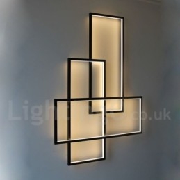 Modern Samtida Aluminiummålning Taklampa Infälld Vägglampa Med Fjärrkontroll Dimmer För Vardagsrumssäng
