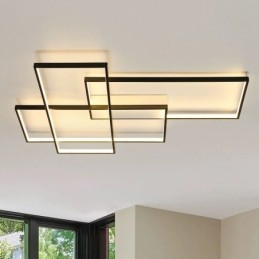 Modern Samtida Aluminiummålning Taklampa Infälld Vägglampa Med Fjärrkontroll Dimmer För Vardagsrumssäng