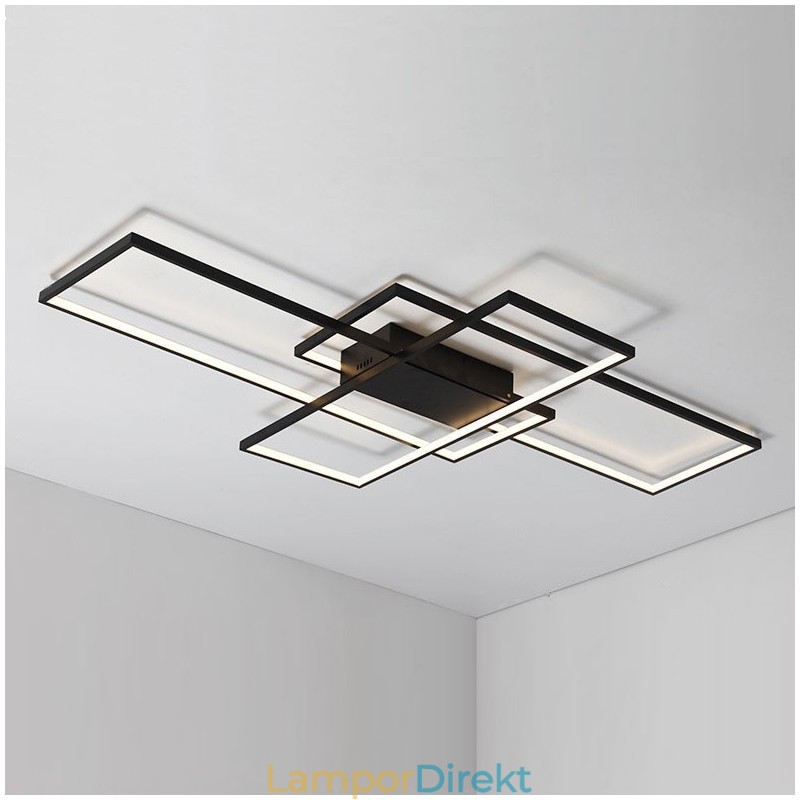 Modern Samtida Aluminiummålning Taklampa Infälld Vägglampa Med Fjärrkontroll Dimmer För Vardagsrummets Sängrum Kan Även Användas Som Vägglampa