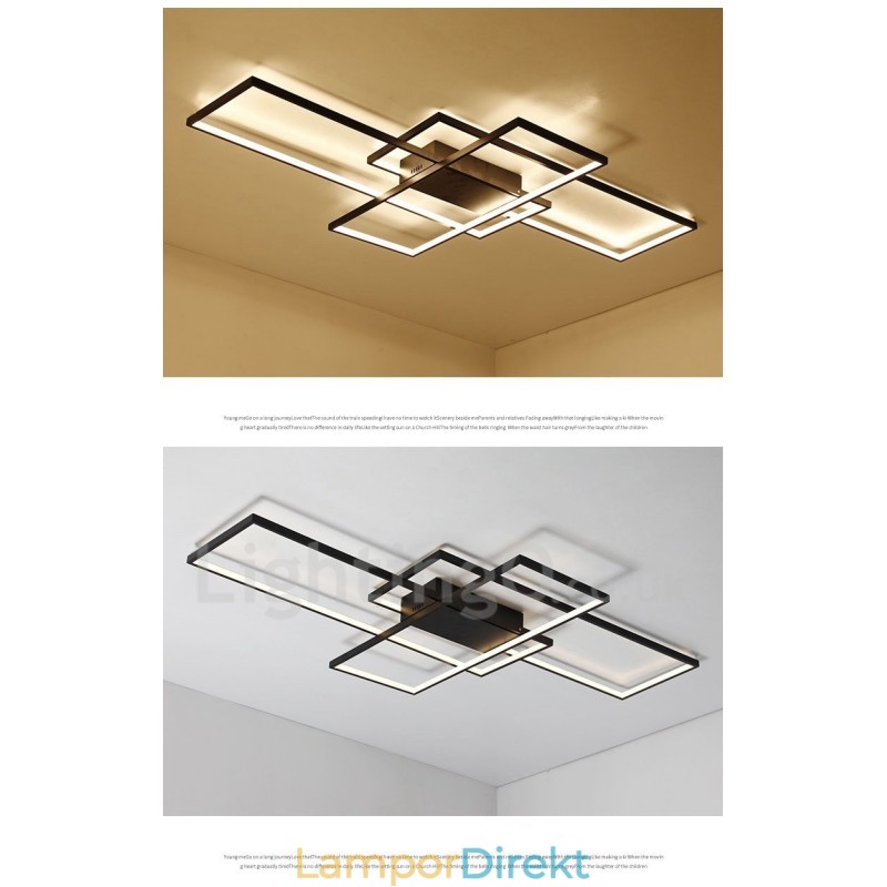 Modern Samtida Aluminiummålning Taklampa Infälld Vägglampa Med Fjärrkontroll Dimmer För Vardagsrummets Sängrum Kan Även Användas Som Vägglampa