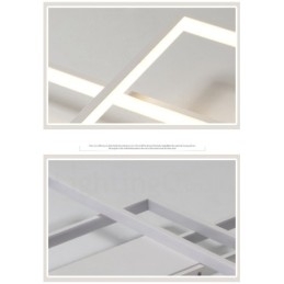 Modern Samtida Aluminiummålning Taklampa Infälld Vägglampa Med Fjärrkontroll Dimmer För Vardagsrummets Sängrum Kan Även Användas Som Vägglampa