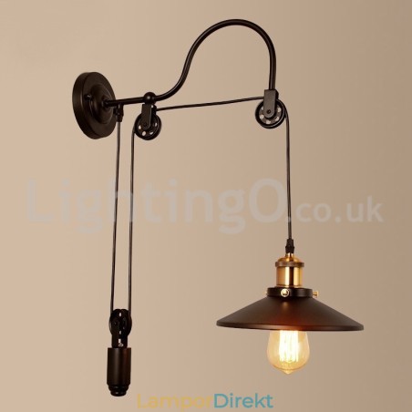 Retro Infällda Vägglampor Aisle Bar Cafe Sovrum Study Loft Pulley Vägglampa Retro Infällda Vägglampor Aisle Bar Cafe Sovrum Study Loft Pulley Vägglampa