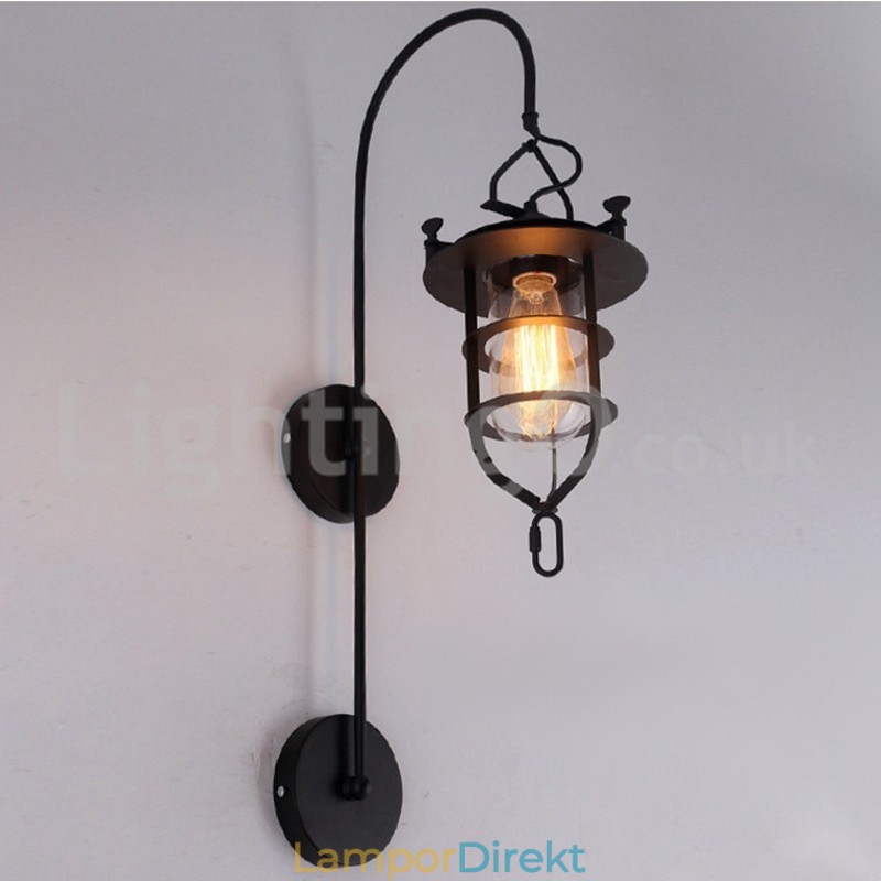 Retro Dock Vägglampa Black Wharf Vägglampor Dock Sconce Restaurang Vardagsrum Café Bar Klädaffär