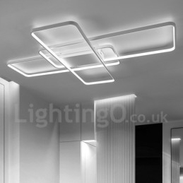 Modern Samtida Aluminiummålning Taklampa Infälld Vägglampa Med Fjärrkontroll Dimmer För Vardagsrummets Sängrum Kan Även Användas Som Vägglampa
