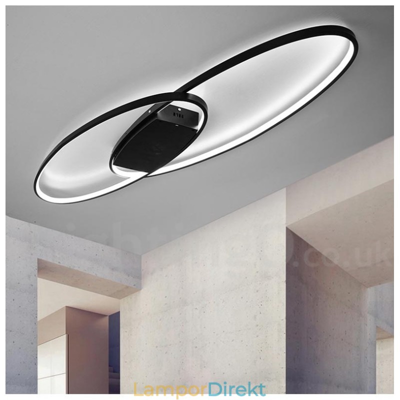 Dimbar Oval Modern Samtida Taklampa Av Aluminium Infälld Lampa För Vardagsrumsbäddsrum Kan Även Användas Som Vägglampa