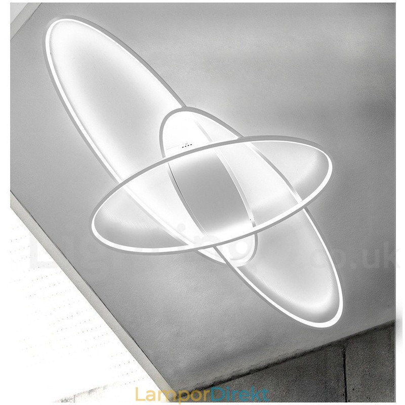 Dimbar Oval Modern Samtida Taklampa Av Aluminium Infälld Lampa För Vardagsrumsbäddsrum Kan Även Användas Som Vägglampa