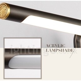 Ipmirror Lamp Badrumsbelysning Vägglampor I Rent Mässing Med Akrylskärm Sminkningsbelysning