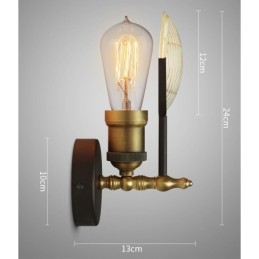 1 Ljus Rustik Retro Vintage Vägglampa Med Glasskärm Special För Hotellkontor Showroom Vardagsrum Matsal