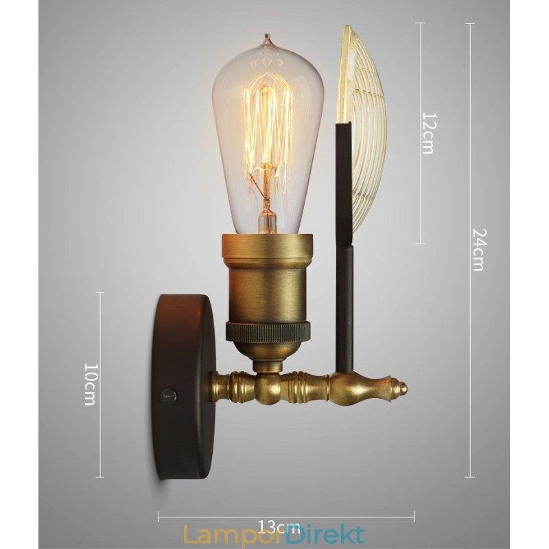 1 Ljus Rustik Retro Vintage Vägglampa Med Glasskärm Special För Hotellkontor Showroom Vardagsrum Matsal