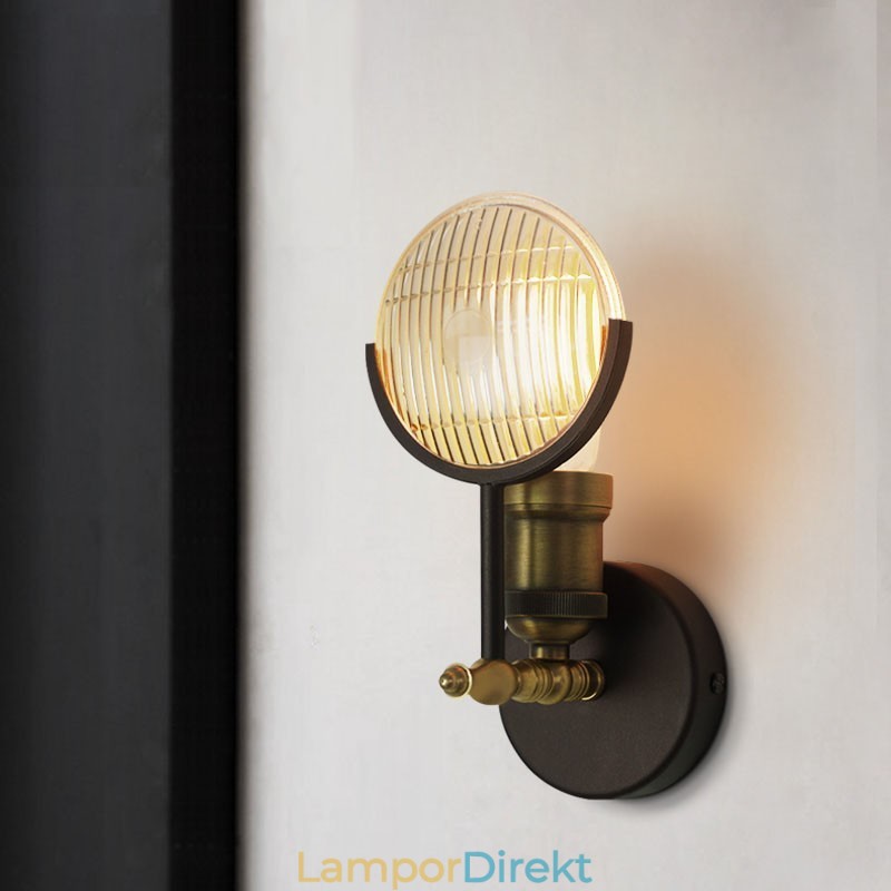 1 Ljus Rustik Retro Vintage Vägglampa Med Glasskärm Special För Hotellkontor Showroom Vardagsrum Matsal