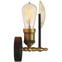 1 Ljus Rustik Retro Vintage Vägglampa Med Glasskärm Special För Hotellkontor Showroom Vardagsrum Matsal