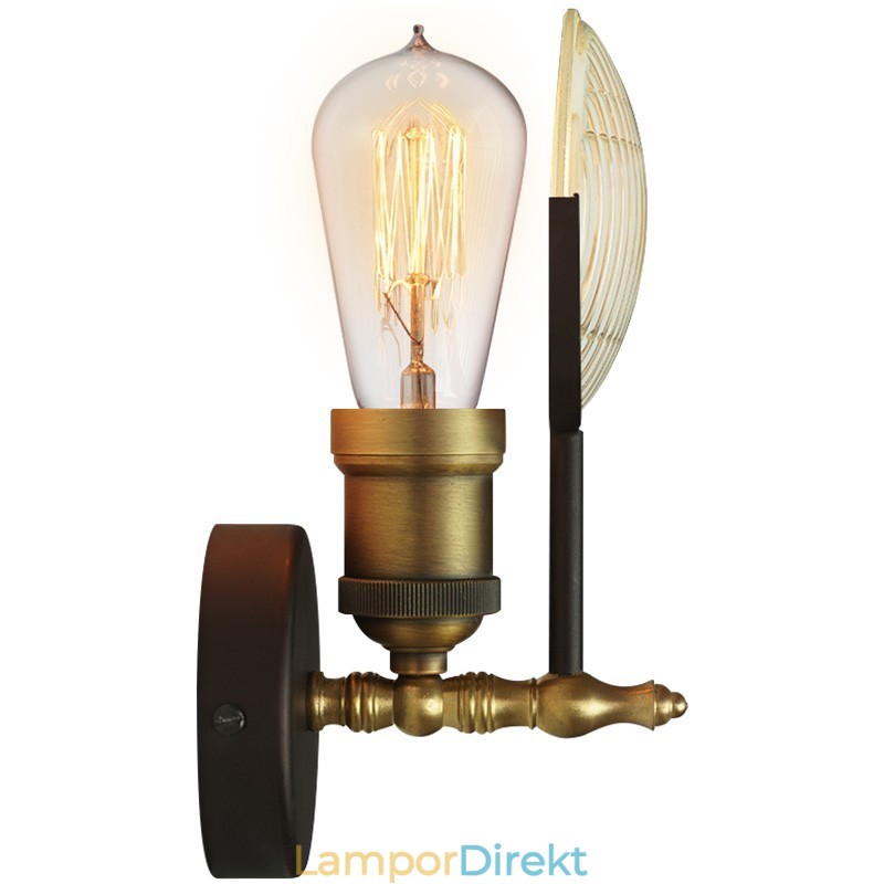 1 Ljus Rustik Retro Vintage Vägglampa Med Glasskärm Special För Hotellkontor Showroom Vardagsrum Matsal