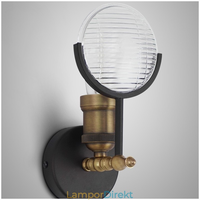 1 Ljus Rustik Retro Vintage Vägglampa Med Glasskärm Special För Hotellkontor Showroom Vardagsrum Matsal