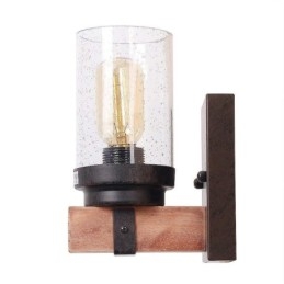 1 Ljus Vintage Trä Industriell Stil Vägglampa För Vindbar Loft Kafferestaurang