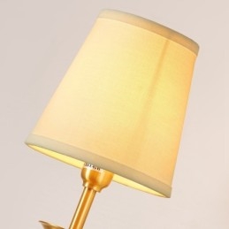 Ren Mässing Lyxig Rustik Retro Vintage 1 Ljus Väggljus Med Tygskärm Special För Hotellsovrum Showroom Vardagsrum Matsal