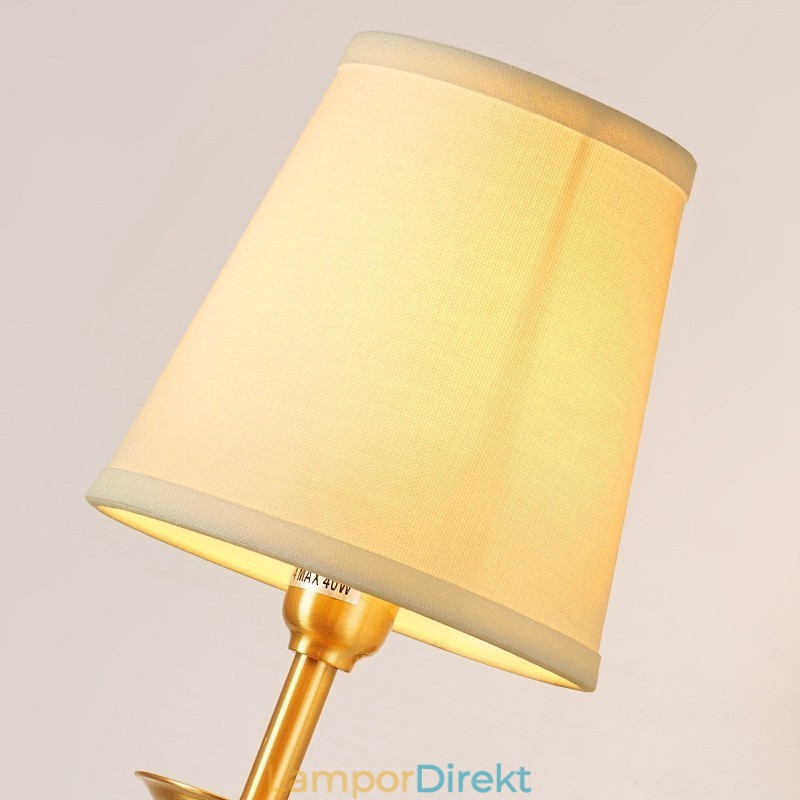 Ren Mässing Lyxig Rustik Retro Vintage 1 Ljus Väggljus Med Tygskärm Special För Hotellsovrum Showroom Vardagsrum Matsal