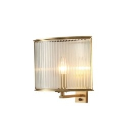 Ren Mässing Lyxig Rustik Retro Vintage 1 Ljus Vägglampa Med Glasskärm
