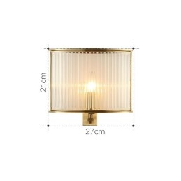 Ren Mässing Lyxig Rustik Retro Vintage 1 Ljus Vägglampa Med Glasskärm