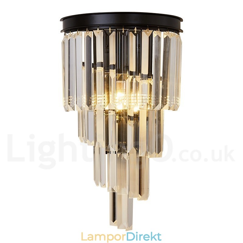 Modern Luxury K9 Kristallvägglampa Med Kristallskärm
