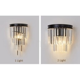 Modern Luxury K9 Kristallvägglampa Med Kristallskärm