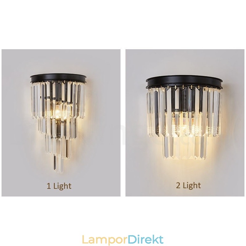 Modern Luxury K9 Kristallvägglampa Med Kristallskärm