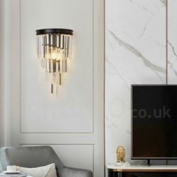 Modern Luxury K9 Kristallvägglampa Med Kristallskärm