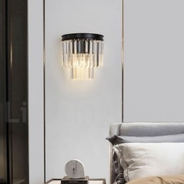 Modern Luxury K9 Kristallvägglampa Med Kristallskärm