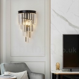 Modern Luxury K9 Kristallvägglampa Med Kristallskärm