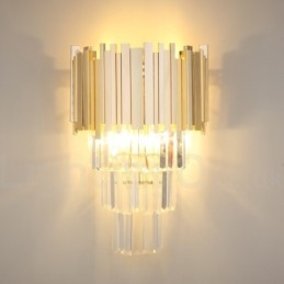 Guldmatchande Postmodern Luxury K9 Crystal Vägglampa Med Kristallskärm
