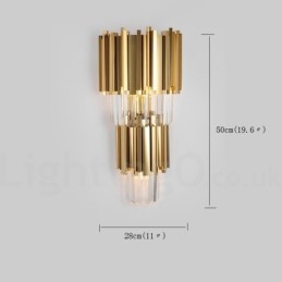 Modern Luxury K9 Kristallvägglampa Med Kristallskärm