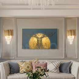 Modern Luxury K9 Kristallvägglampa Med Kristallskärm