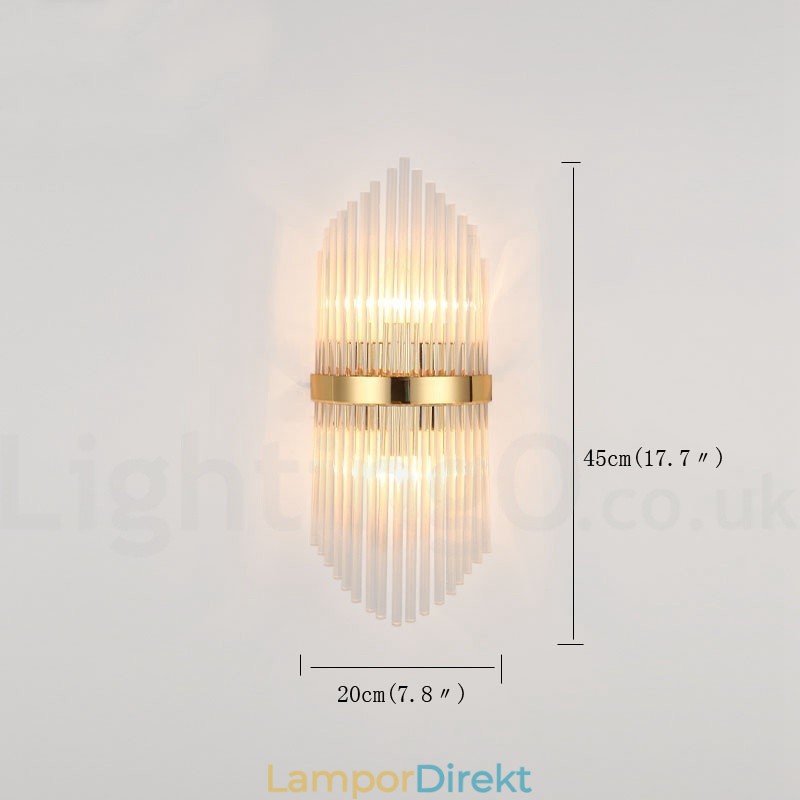 Modern Luxury K9 Kristallvägglampa Med Kristallskärm