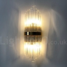 Modern Luxury K9 Kristallvägglampa Med Kristallskärm