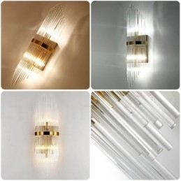 Modern Luxury K9 Kristallvägglampa Med Kristallskärm