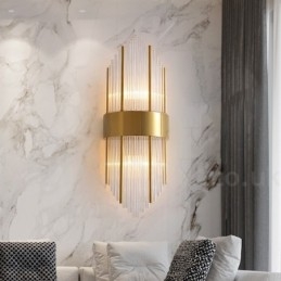 Modern Luxury K9 Kristallvägglampa Med Kristallskärm