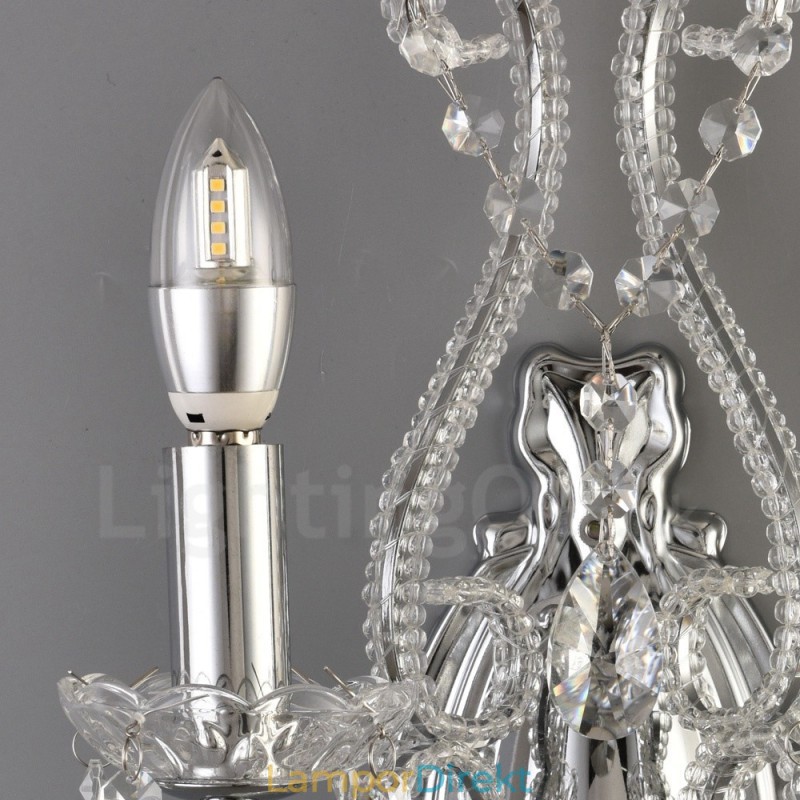 2 Ljus Guld Svart American Style Crystal Vägglampa För Vardagsrum Matsal Klädaffär Coffee Store Hotel