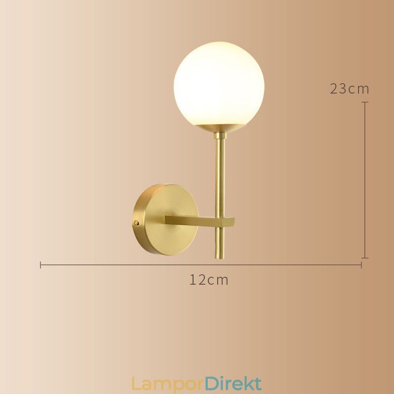 Modern Molecules Bean Vägglampa Med Kulglasskärm