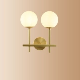 Modern Molecules Bean Vägglampa Med Kulglasskärm
