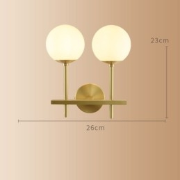 Modern Molecules Bean Vägglampa Med Kulglasskärm