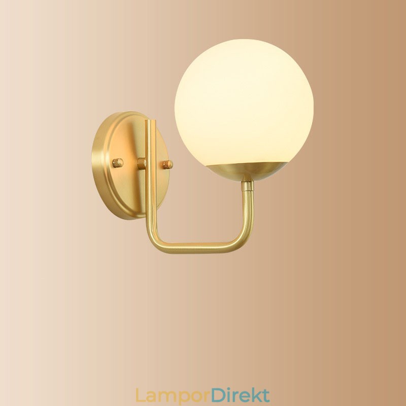 Modern Molecules Bean Vägglampa Med Kulglasskärm
