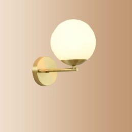Modern Molecules Bean Vägglampa Med Kulglasskärm