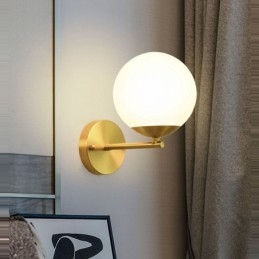 Modern Molecules Bean Vägglampa Med Kulglasskärm