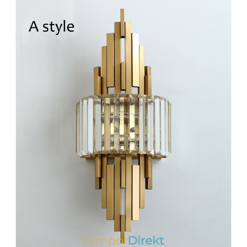 Postmodern Lyx Kristall Vägglampa Vardagsrum Tv Bakgrund Vägg Sovrum Säng Vägglampa