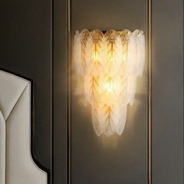 Nordisk Fransk Fjäder Kristall Vägglampetter Postmodern Belysning Lyx Vardagsrum Bakgrund Väggkorridor Som Hotell Panel Vägglampa