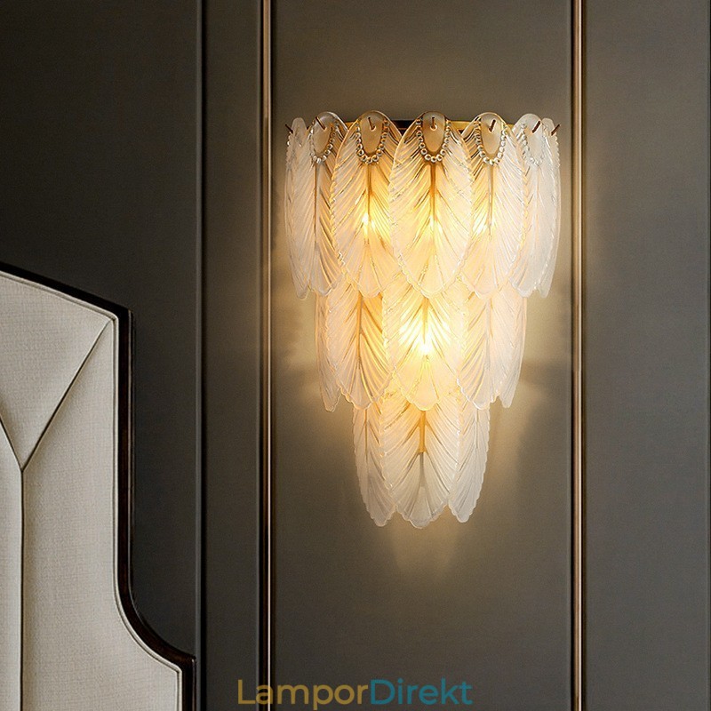 Nordisk Fransk Fjäder Kristall Vägglampetter Postmodern Belysning Lyx Vardagsrum Bakgrund Väggkorridor Som Hotell Panel Vägglampa