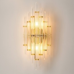 Hotellljus Lyx Kristall Vägglampa Stolpemodern Personlighet Vardagsrum Entré Bakgrund Vägglampa Sovrum Sängbord Dekorativa Lampetter